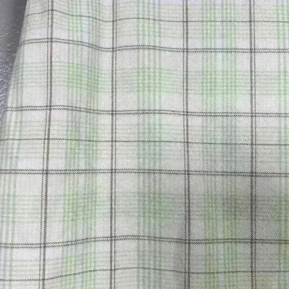 ARITZIA SUNDAY BEST Classic White Plaid Mini Skirt Pencil Slit Zip Up Lined 4 - Picture 4 of 8